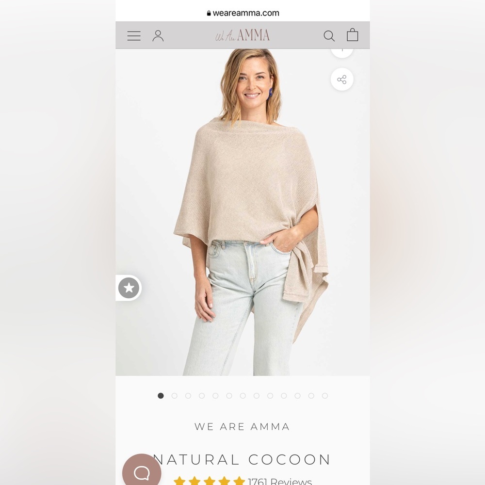 We Are Amma Nursing Cocoon - Natural